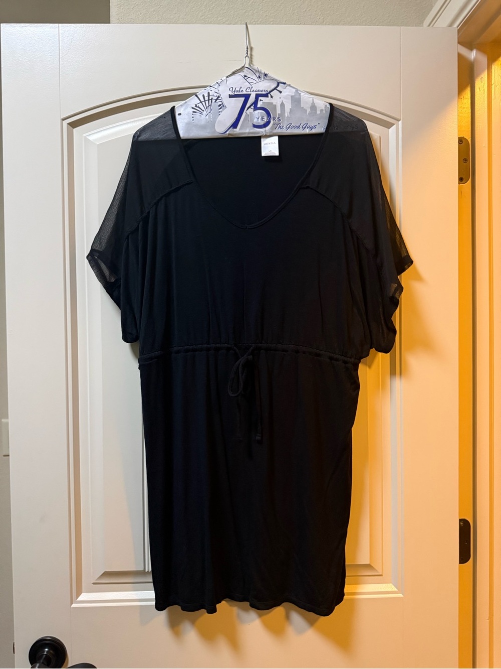 Merona Black Swim Coverup with Drawstring Waist
